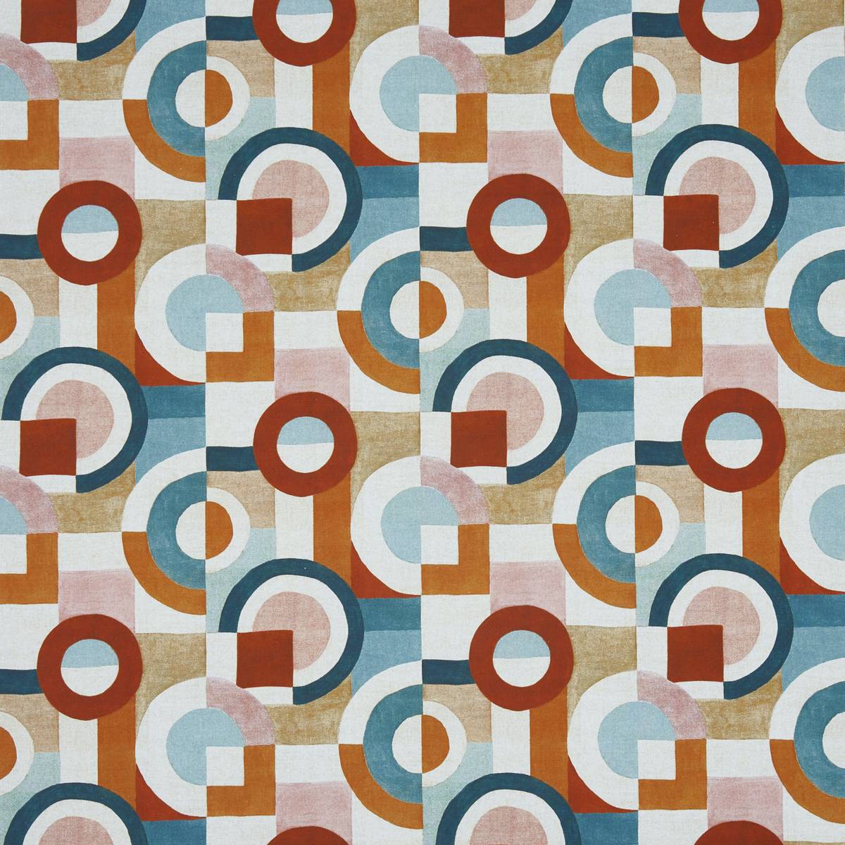 Puzzle Auburn Fabric by Prestigious Textiles