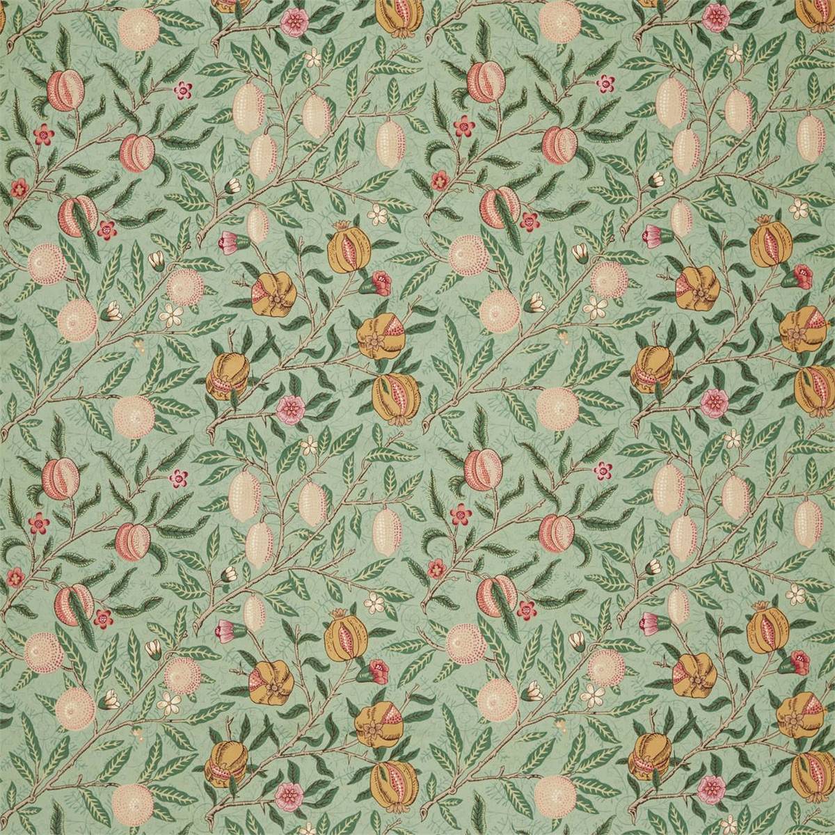 Fruit Velvet Privet/Thyme Fabric by William Morris & Co.