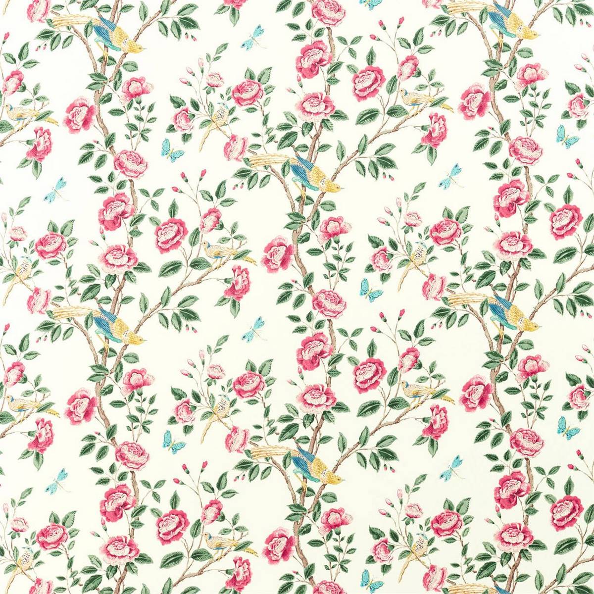 Andhara Rose/Cream Fabric by Sanderson