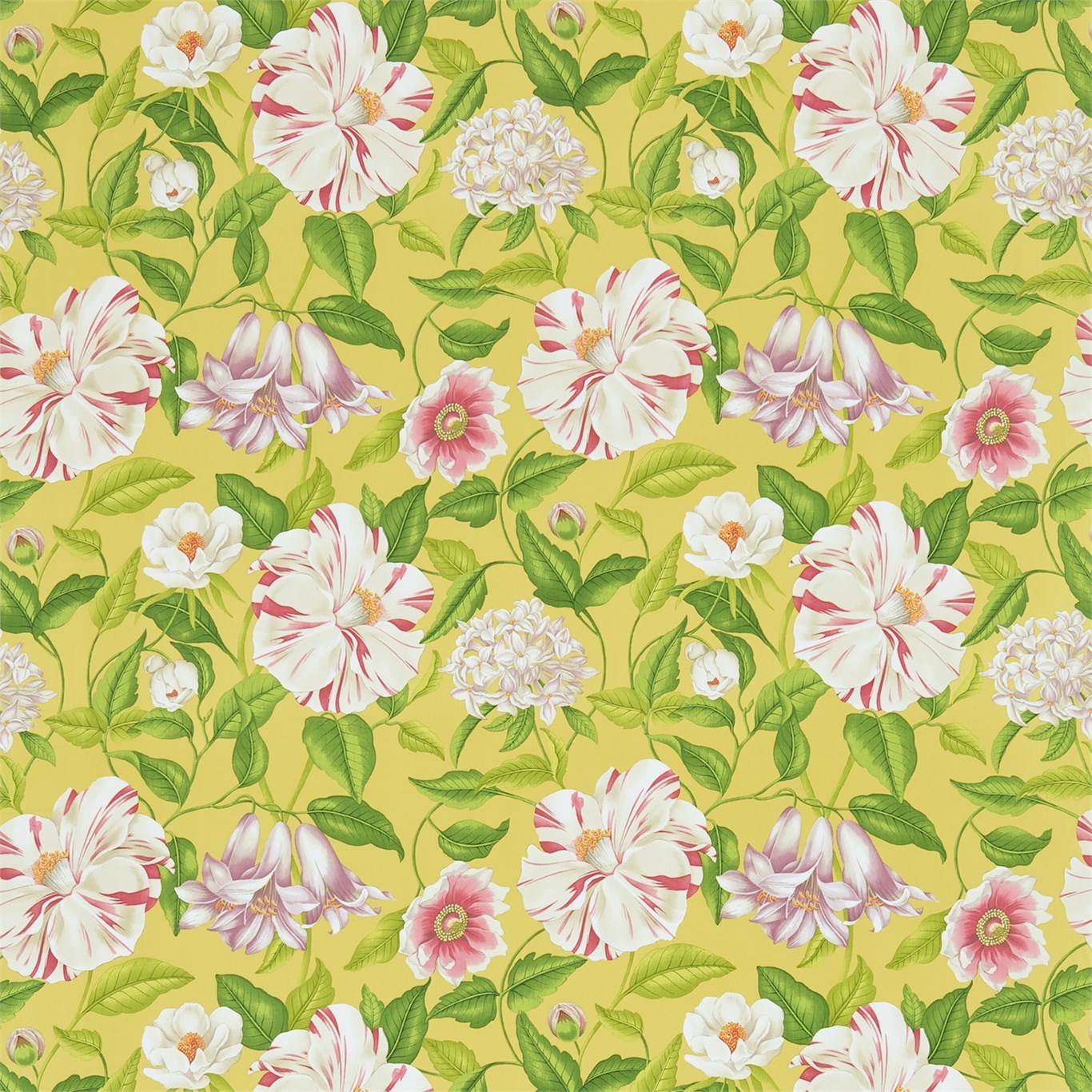 Floreanna Yellow Fabric by Sanderson