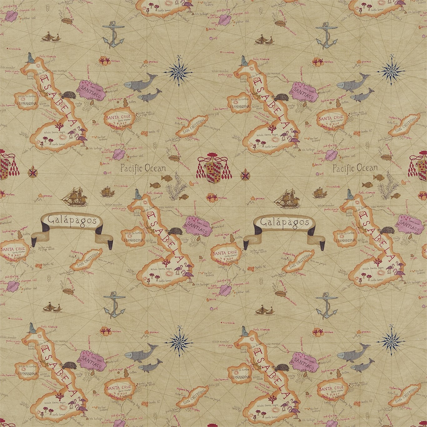 Galapagos Spice Fabric by Sanderson