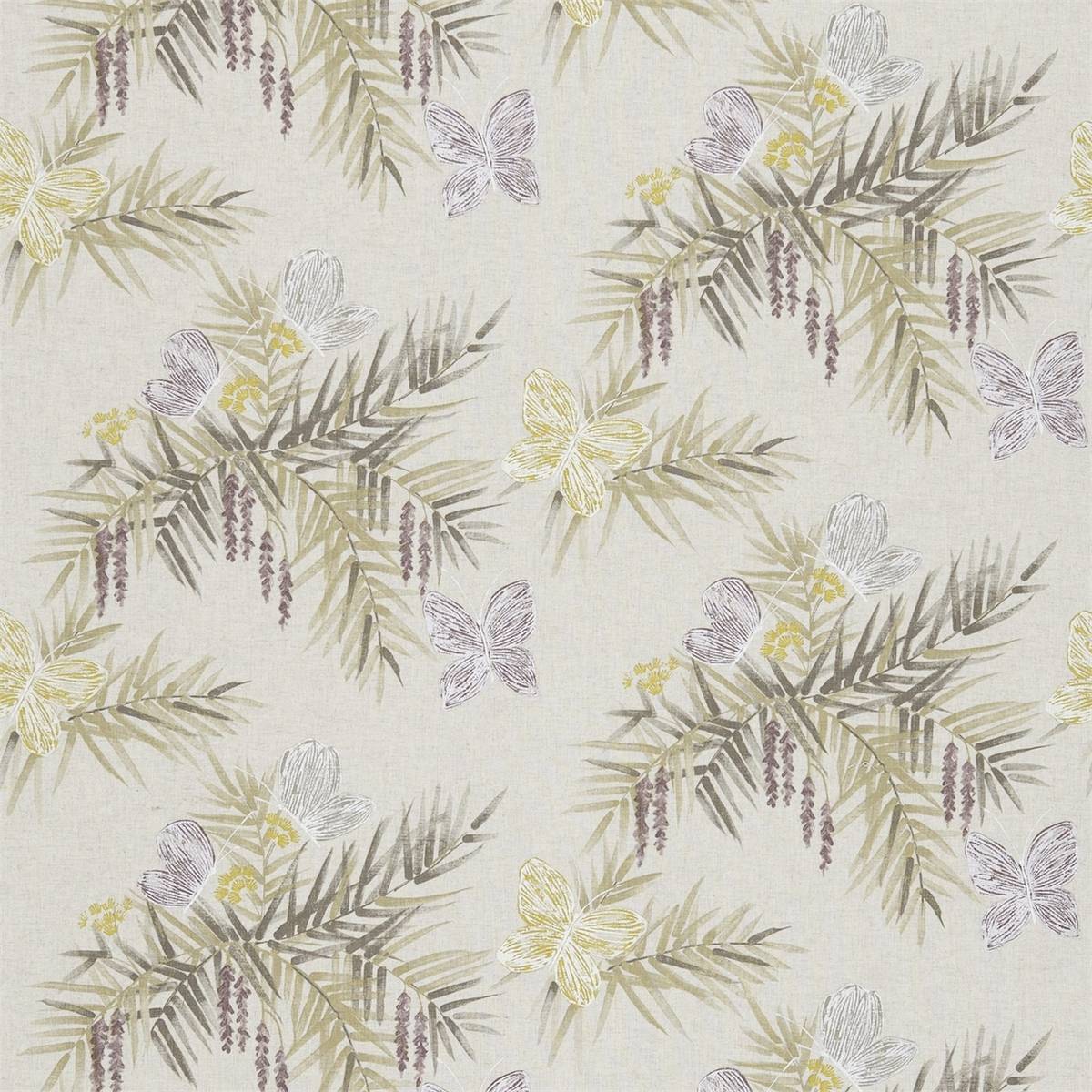 Floret Heather/Linen Fabric by Harlequin