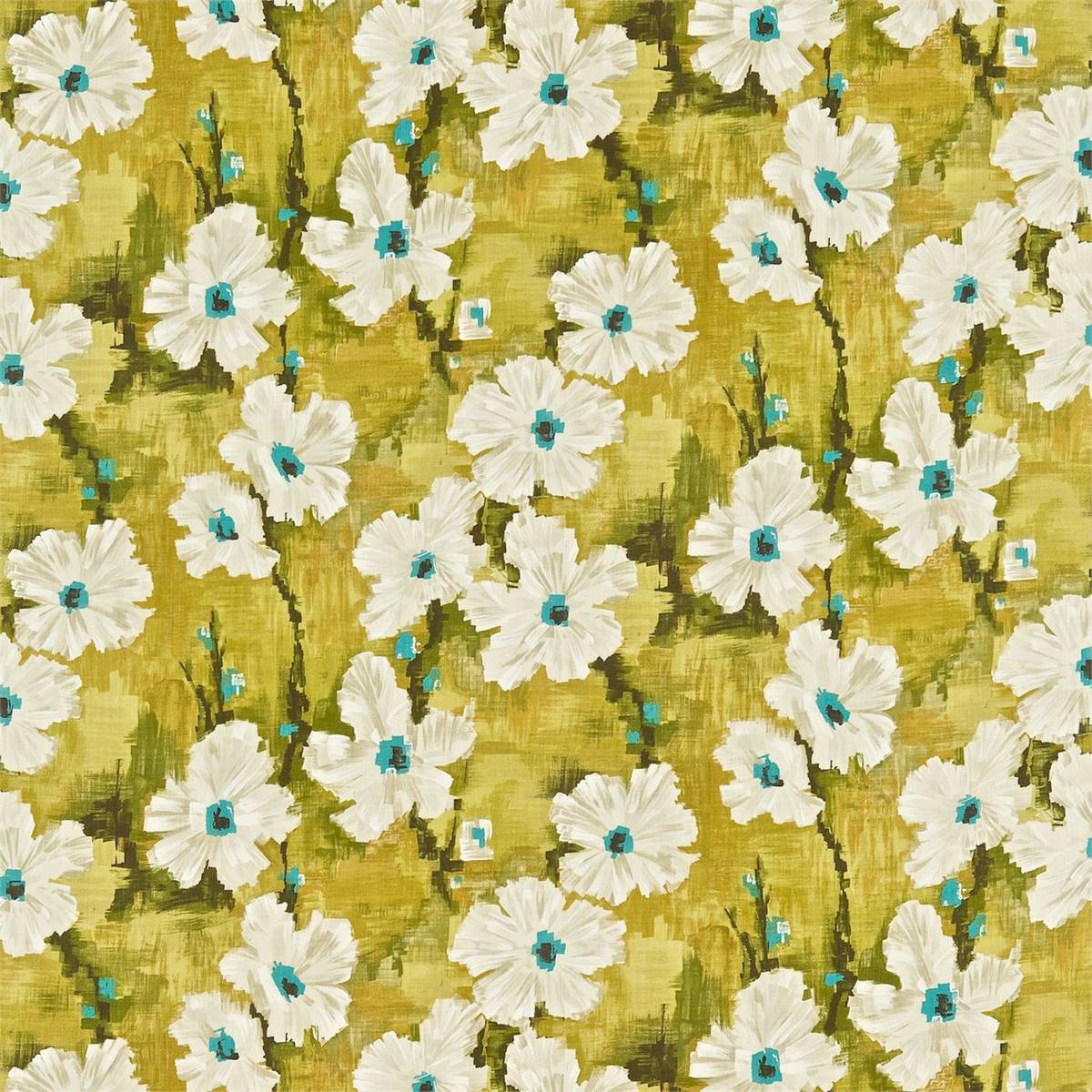 Giverny Linden/Turquoise Fabric by Harlequin