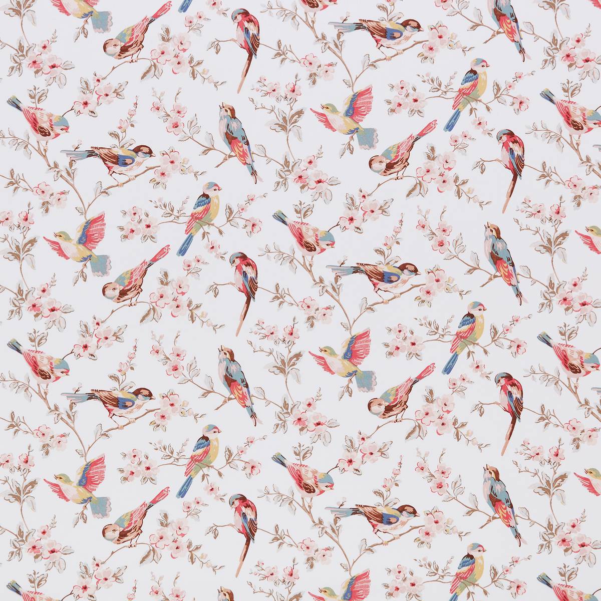 British Birds Pastel Fabric by Cath Kidston