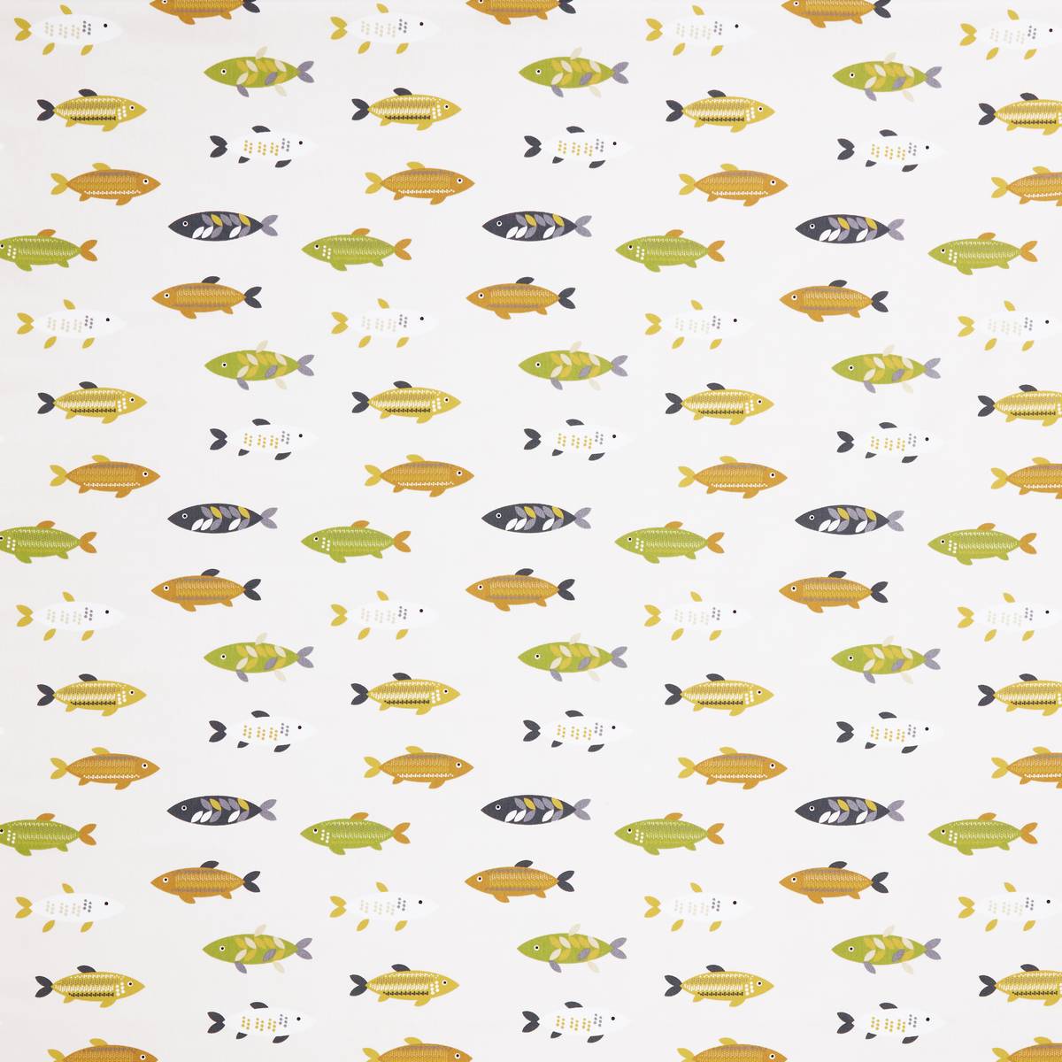 Mr Fish Saffron Fabric by iLiv