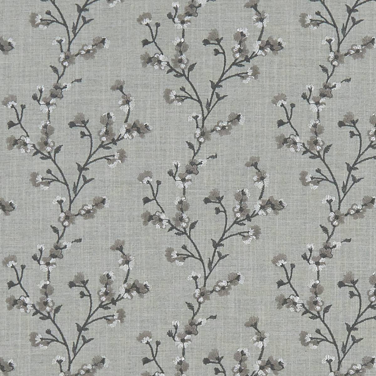 Blossom Charcoal Fabric by Clarke & Clarke