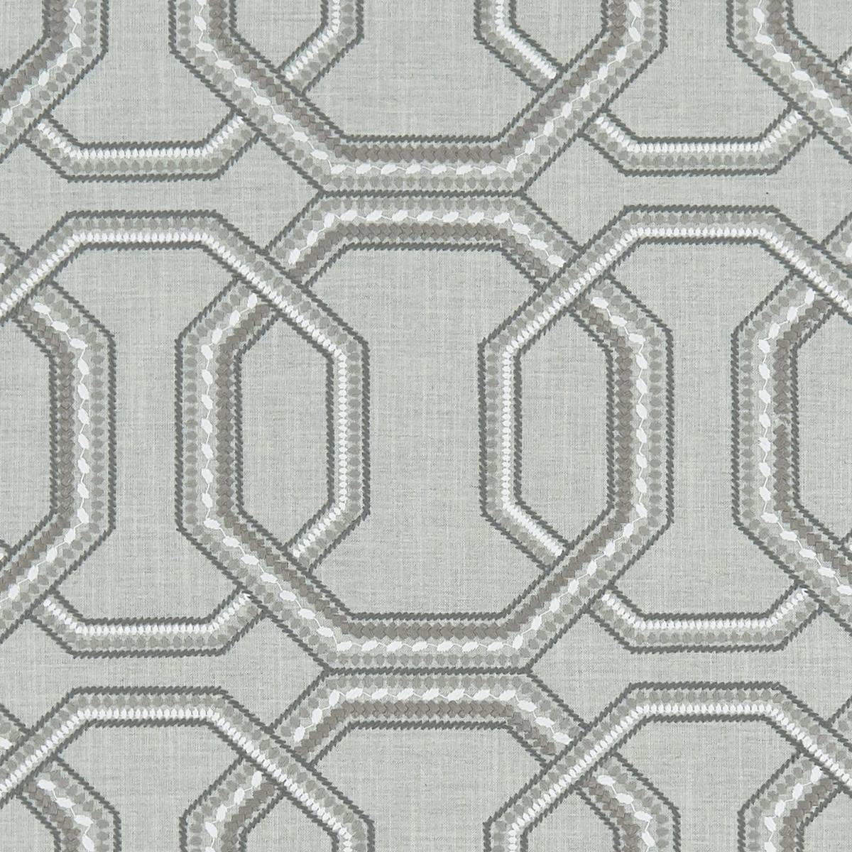 Repeat Silver Fabric by Clarke & Clarke