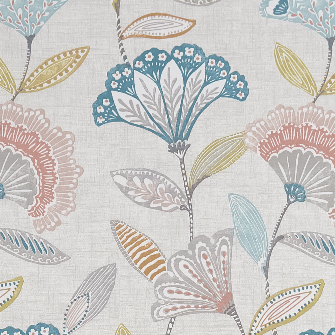Bohemia Coral/Teal Fabric by Studio G