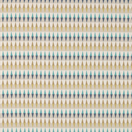 Ampico Marine/Zest/Ochre Fabric by Harlequin