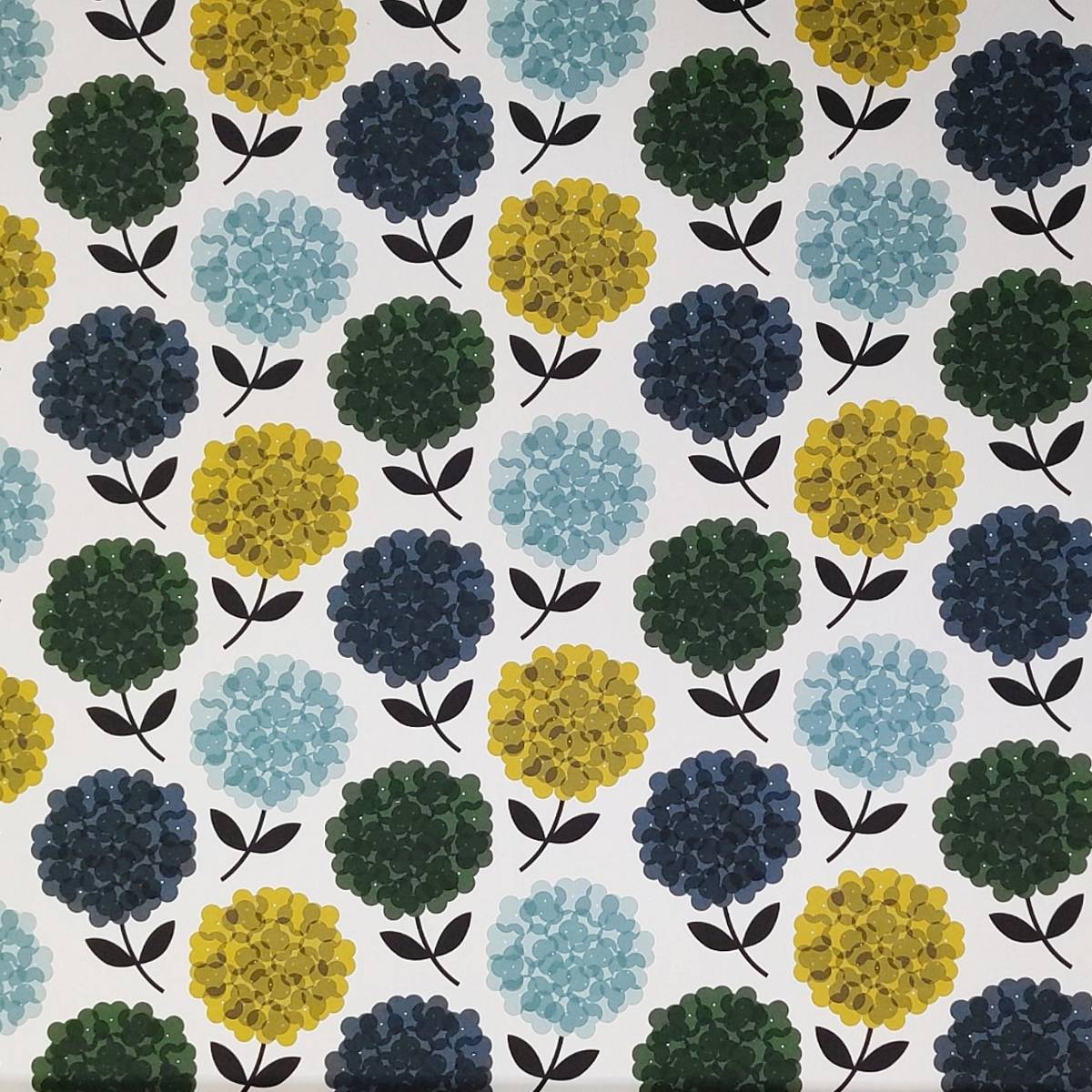 Hydrangea Jade Fabric by Orla Kiely