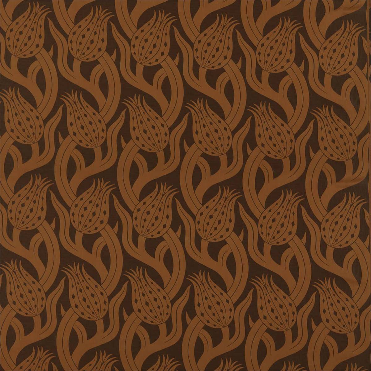 Persian Tulip Weave Copper Fabric by Zoffany