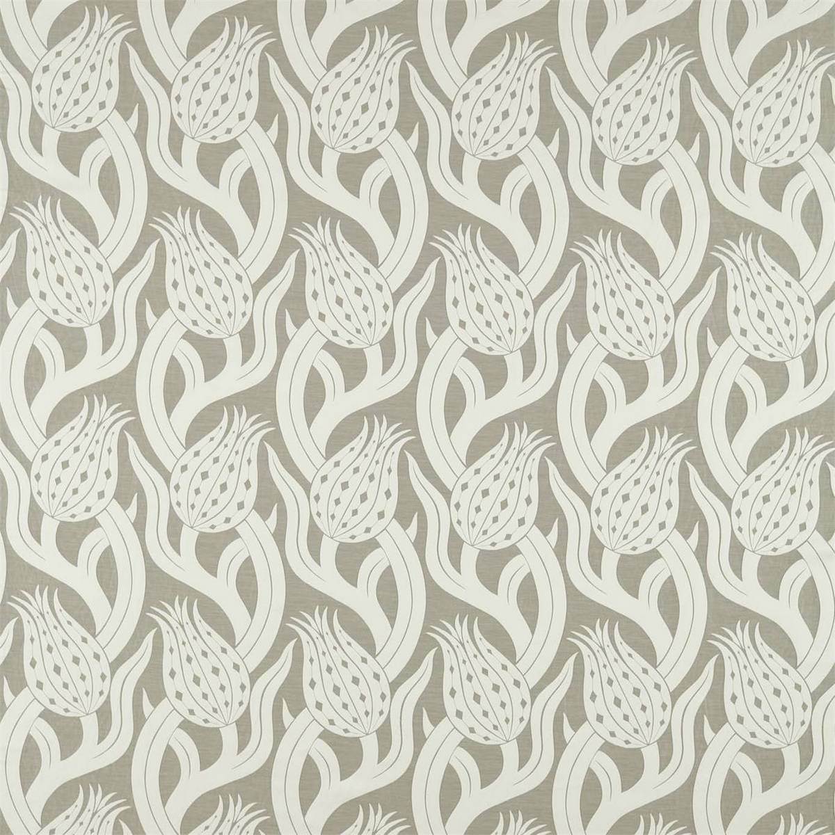 Persian Tulip Weave Smoked Pearl Fabric by Zoffany