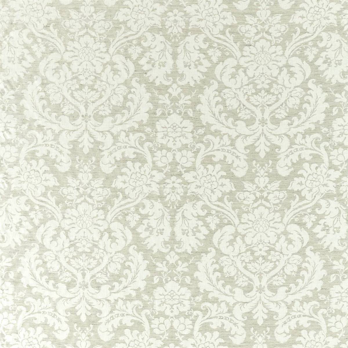 Tours Weave Platinum White Fabric by Zoffany