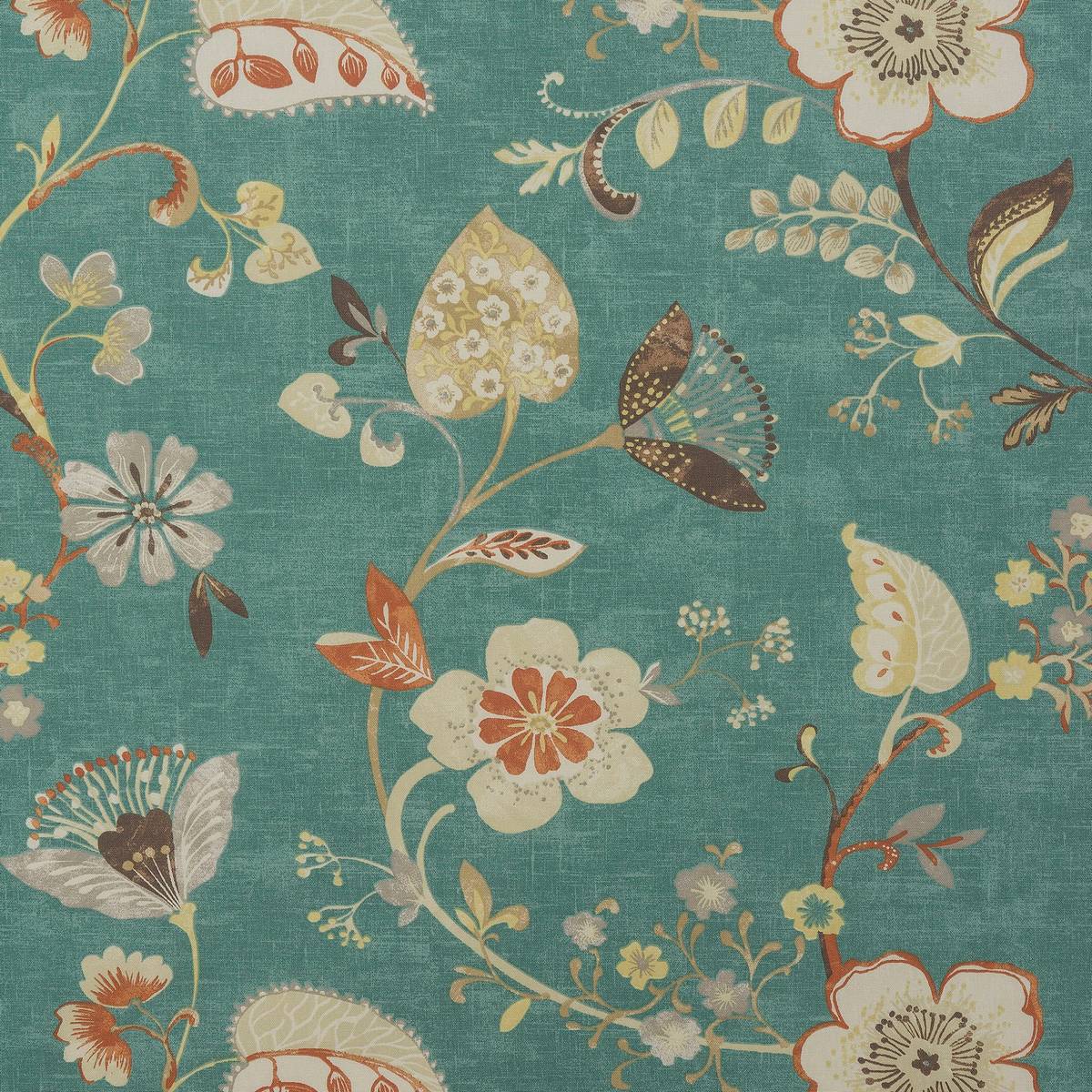 Samara Teal Fabric by Fryetts