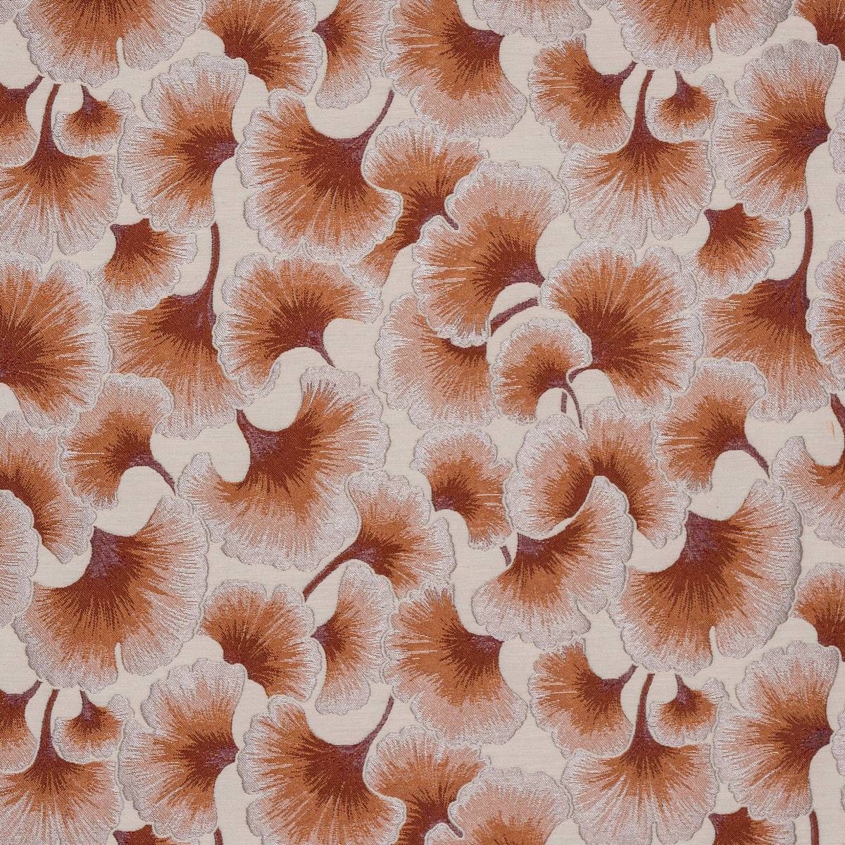 Gingko Orange Fabric by Porter & Stone