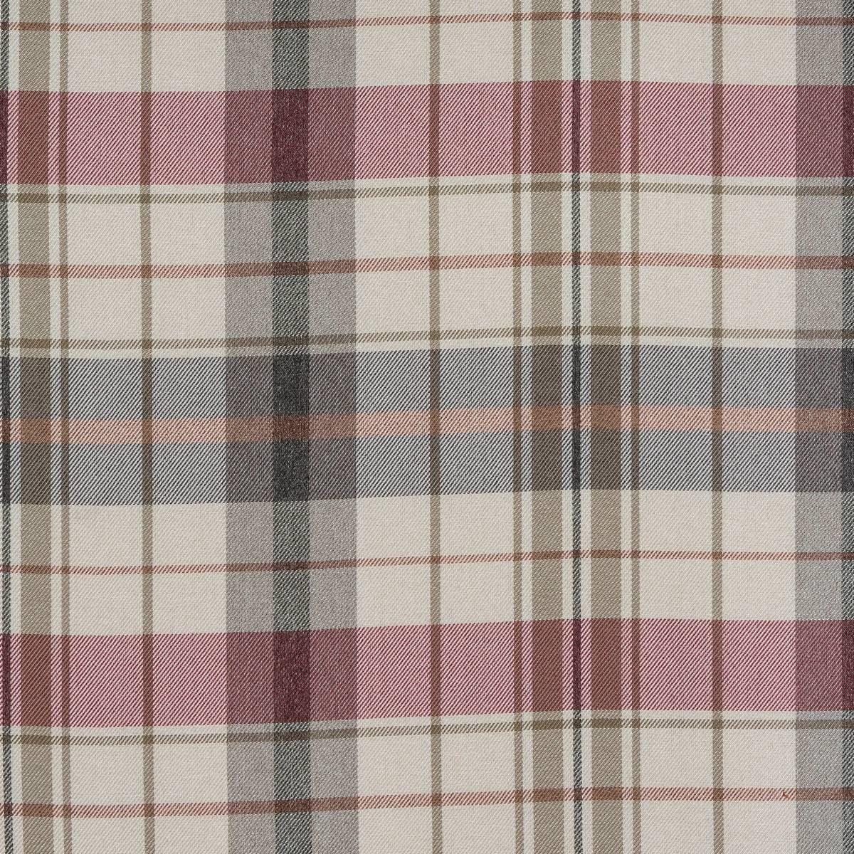 Nevis Check Rosso Fabric by Porter & Stone