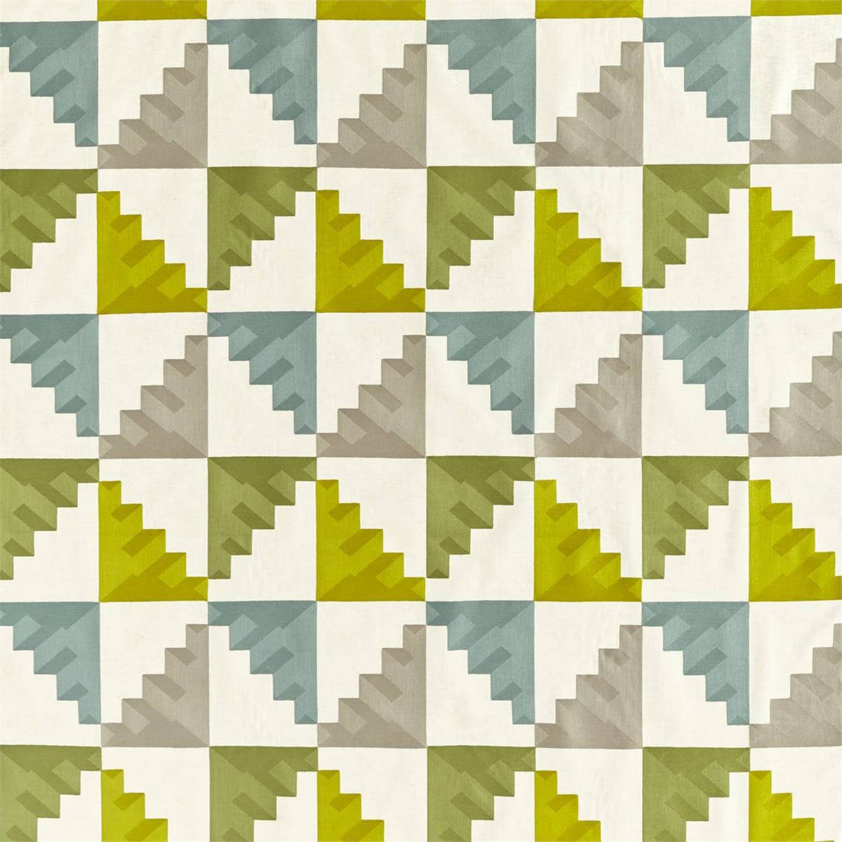 Mehari Lime/Harbour/Stone Fabric by Harlequin