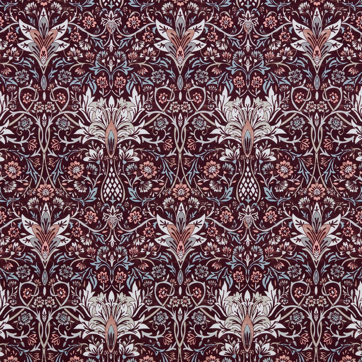 Avington Claret Fabric by Ashley Wilde