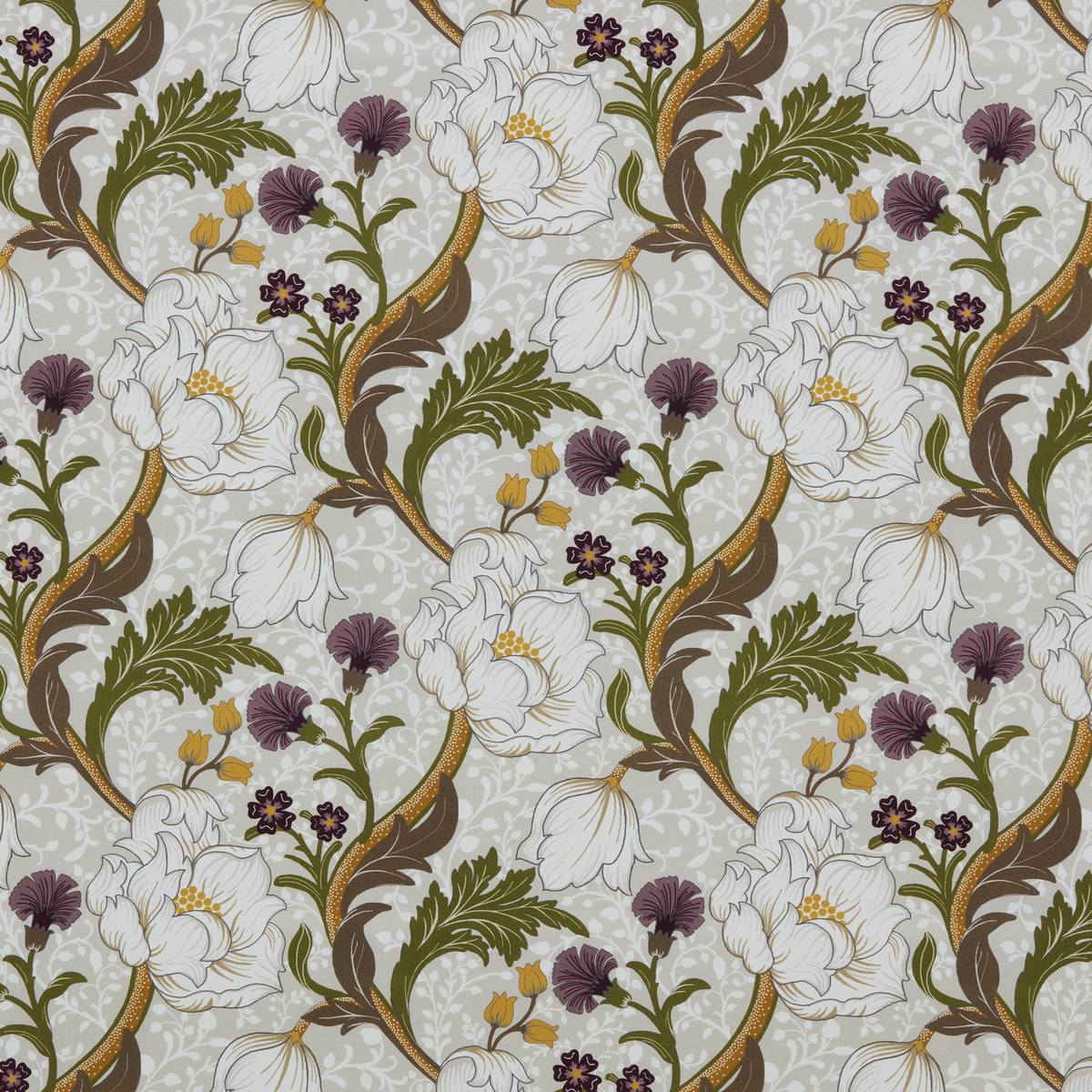 Dovecote Plum Fabric by Ashley Wilde