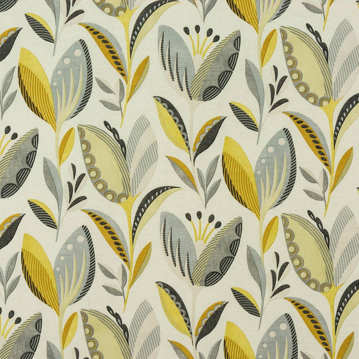 Leon Ochre Fabric by Fryetts