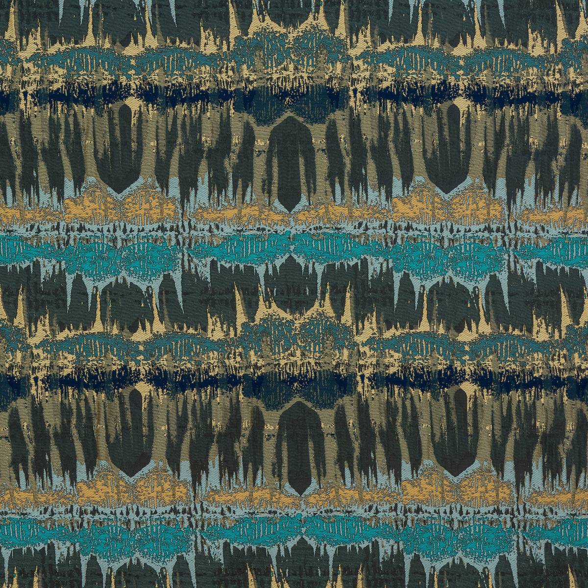Inca Teal Fabric by Fryetts