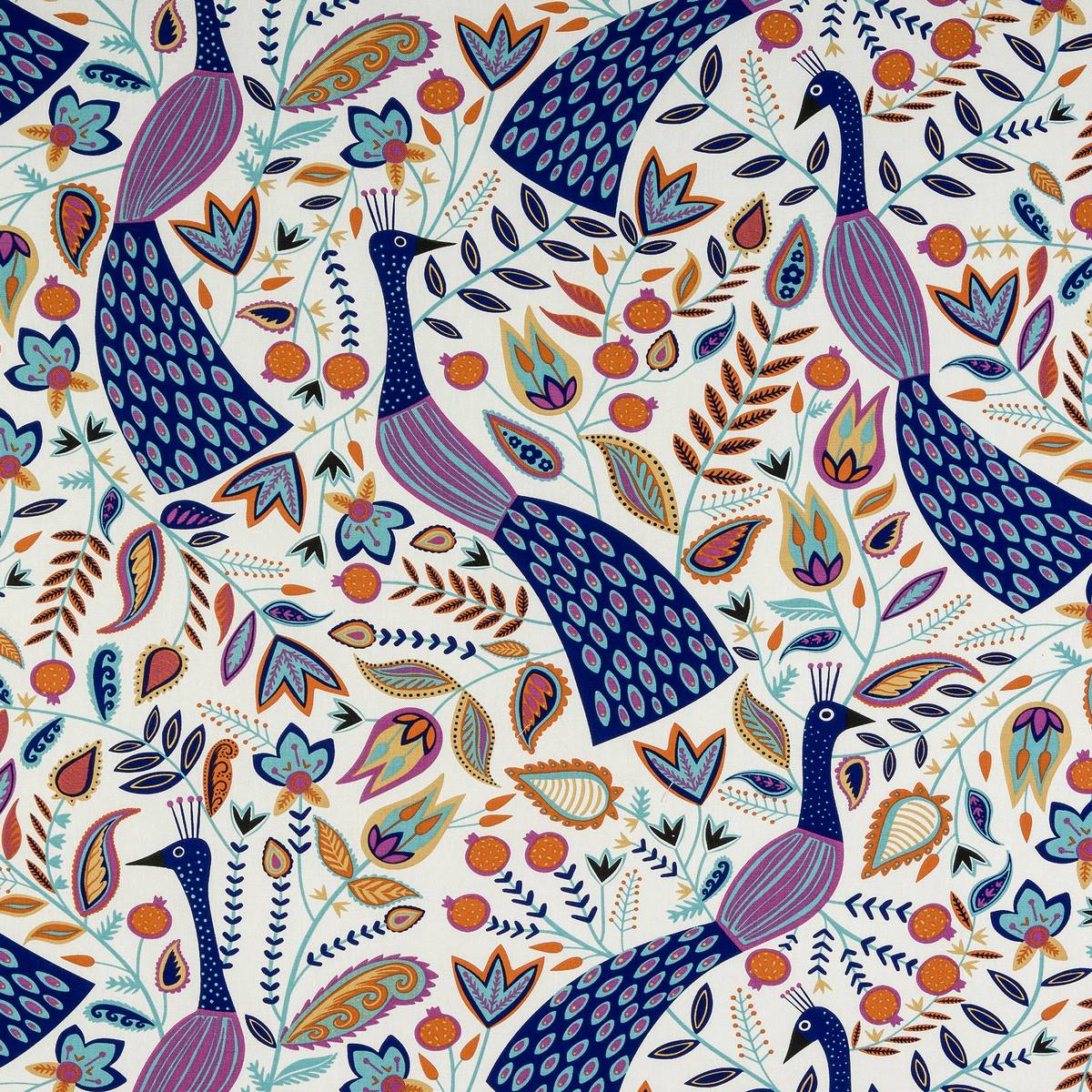 Peacock Amethyst Fabric by Fryetts