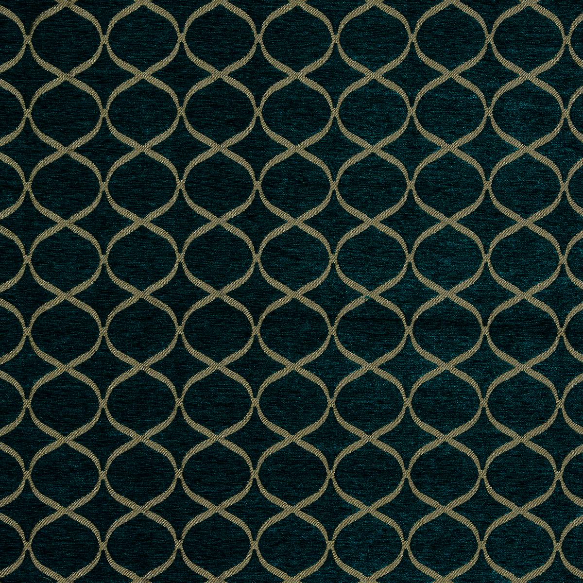 Trellis Teal Fabric by Fryetts