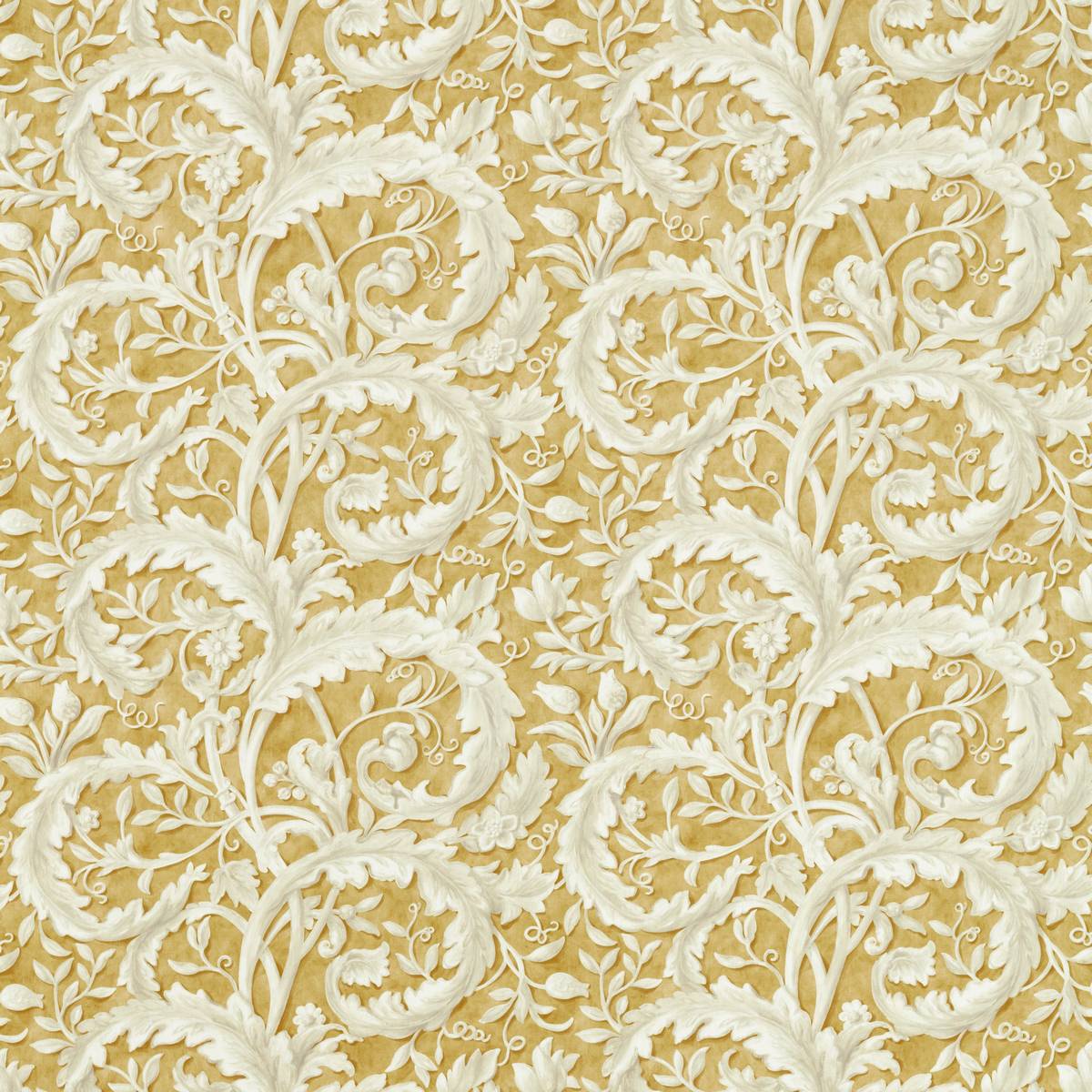 Tilia Lime Gold Fabric by Sanderson