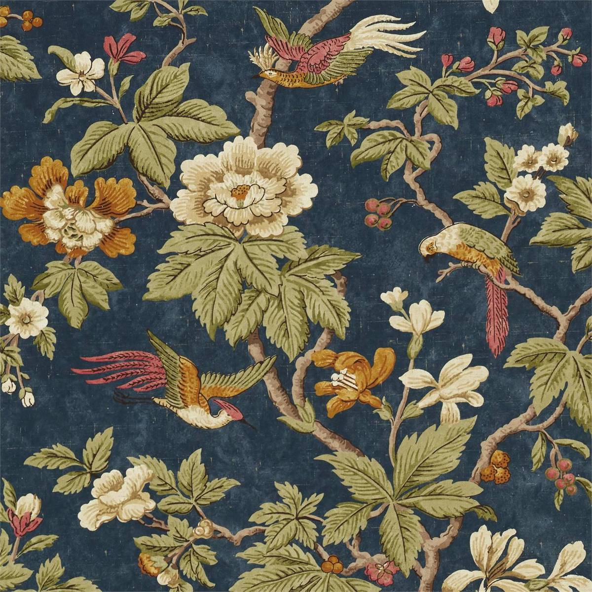 Lophura Navy Fabric by Sanderson