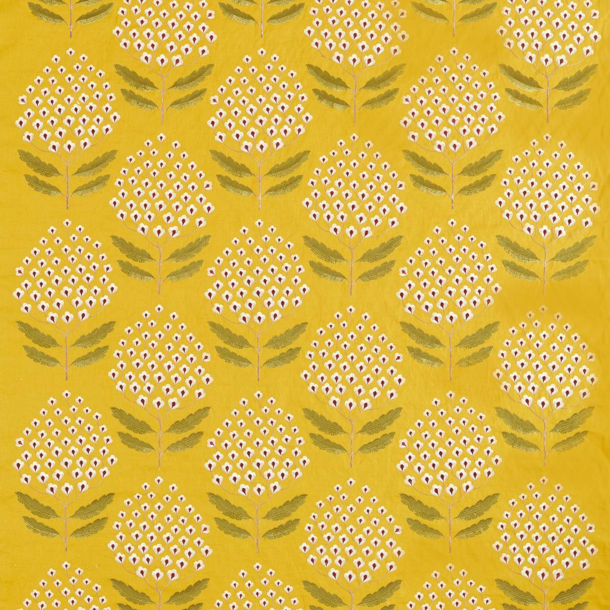 Bellis Woodland Yellow Fabric by Sanderson