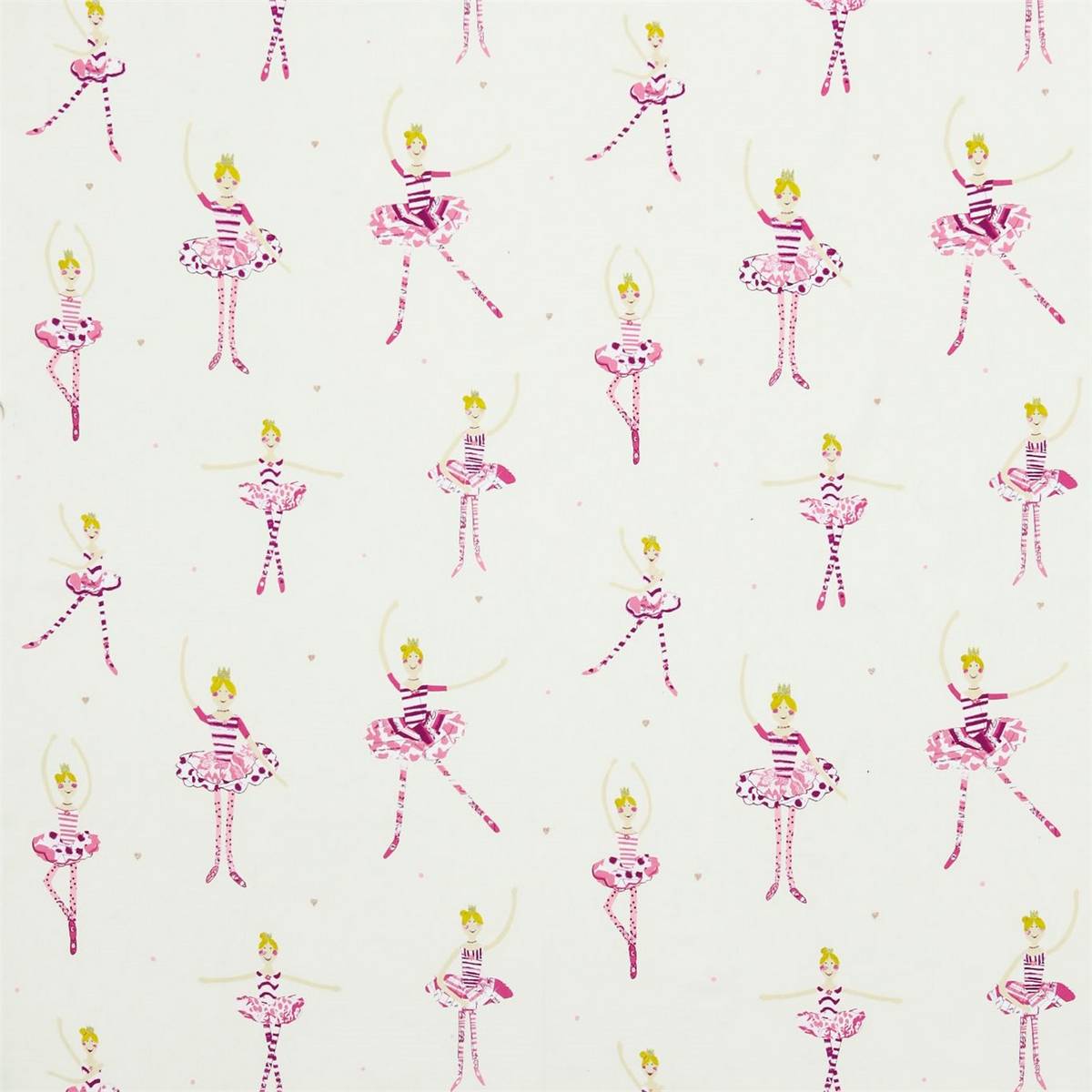 Polly Pirouette Fuchsia Lemon Sparkle and Neutral Fabric by Harlequin