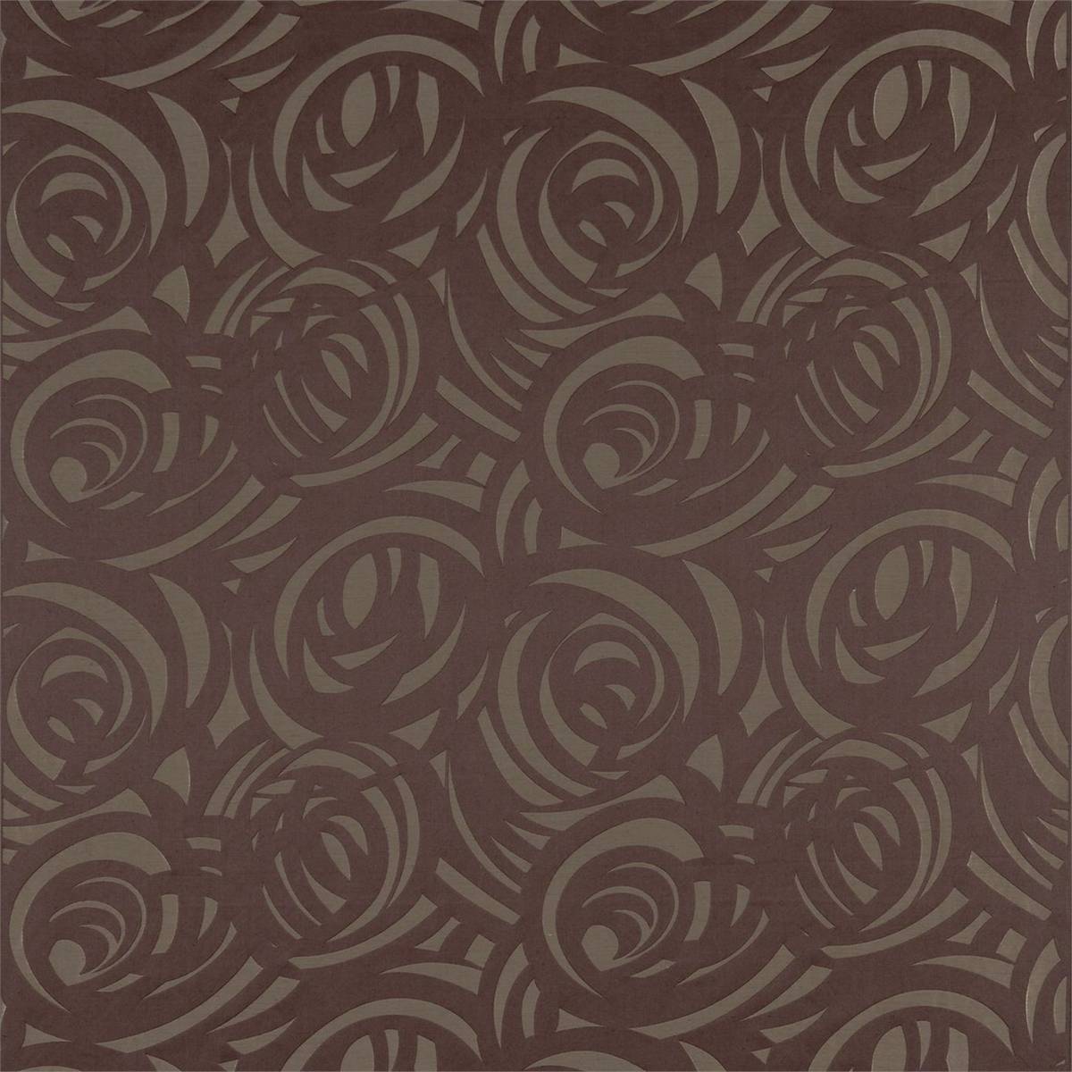 Vortex Chocolate and Neutral Fabric by Harlequin