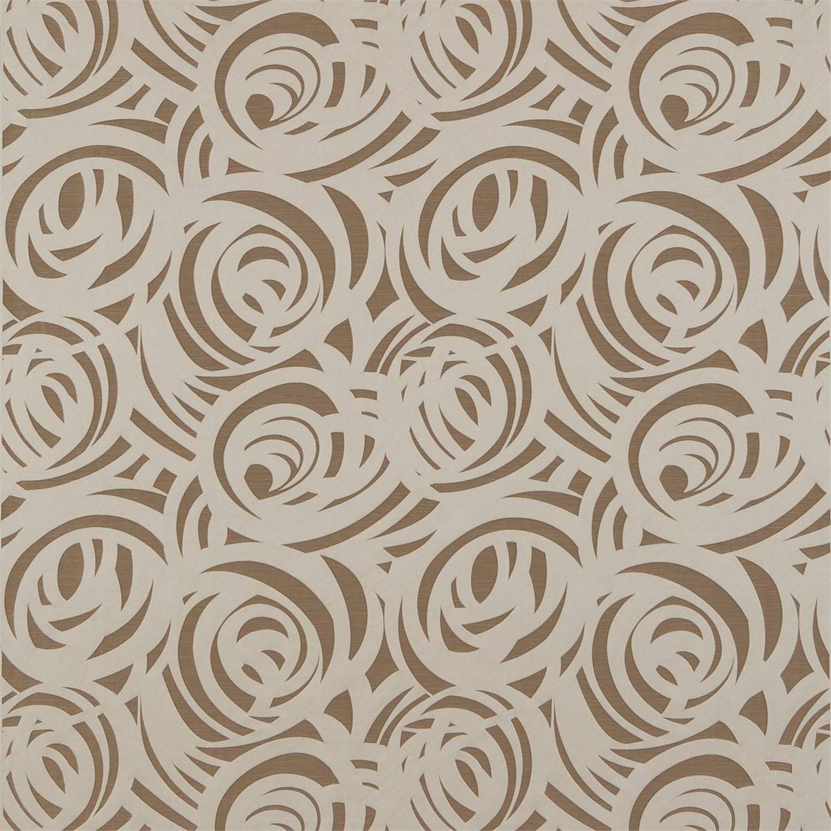 Vortex Soft Grey and Camel Fabric by Harlequin