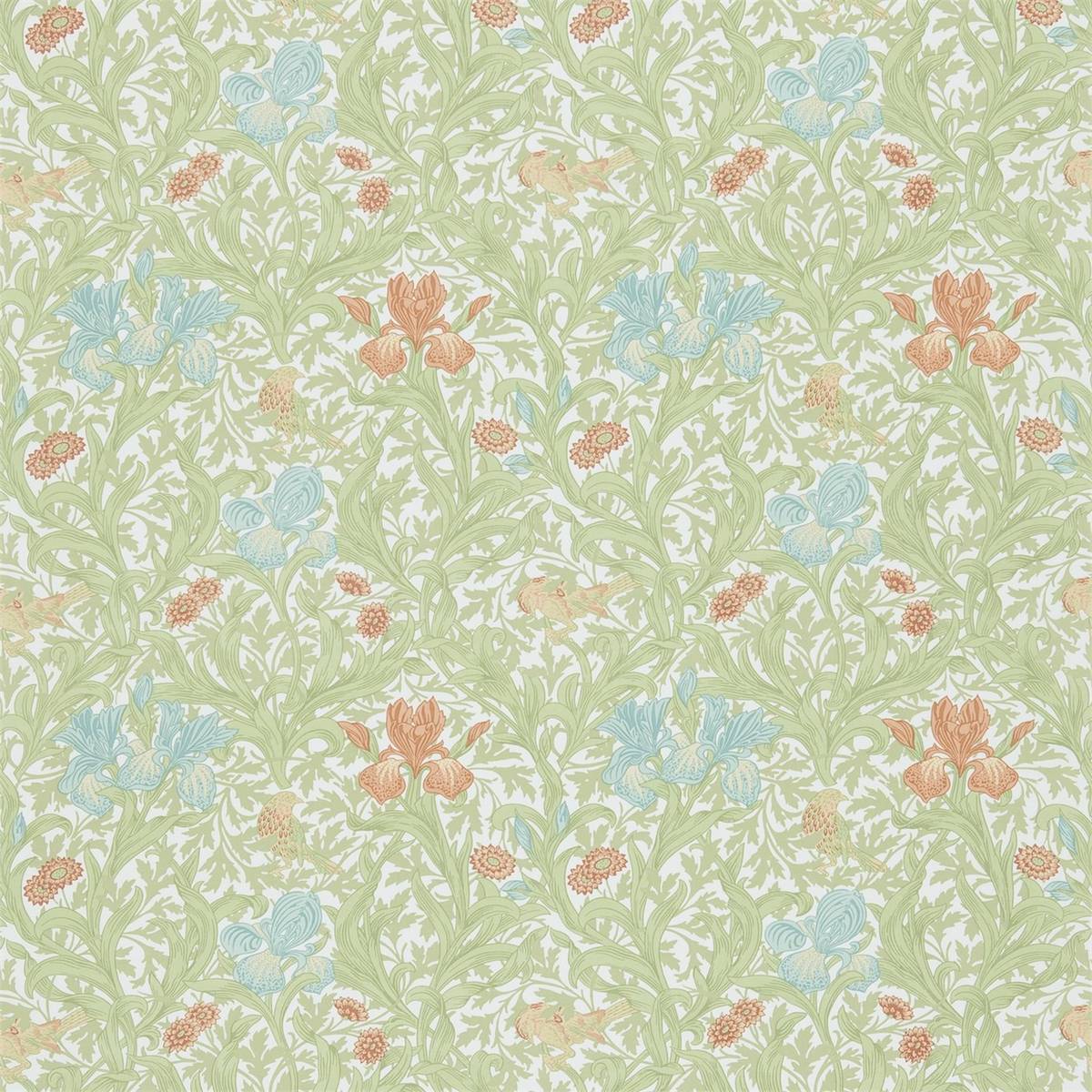 Iris Fennel/Aqua Fabric by William Morris & Co.