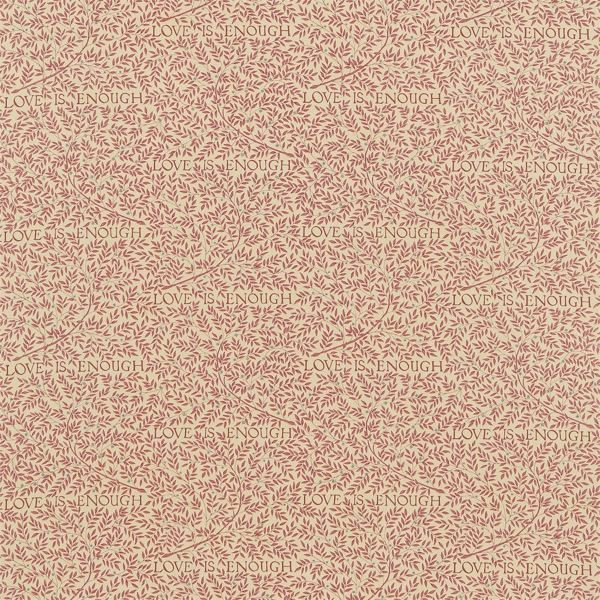 Love Is Enough Brick/Manilla Fabric by William Morris & Co.