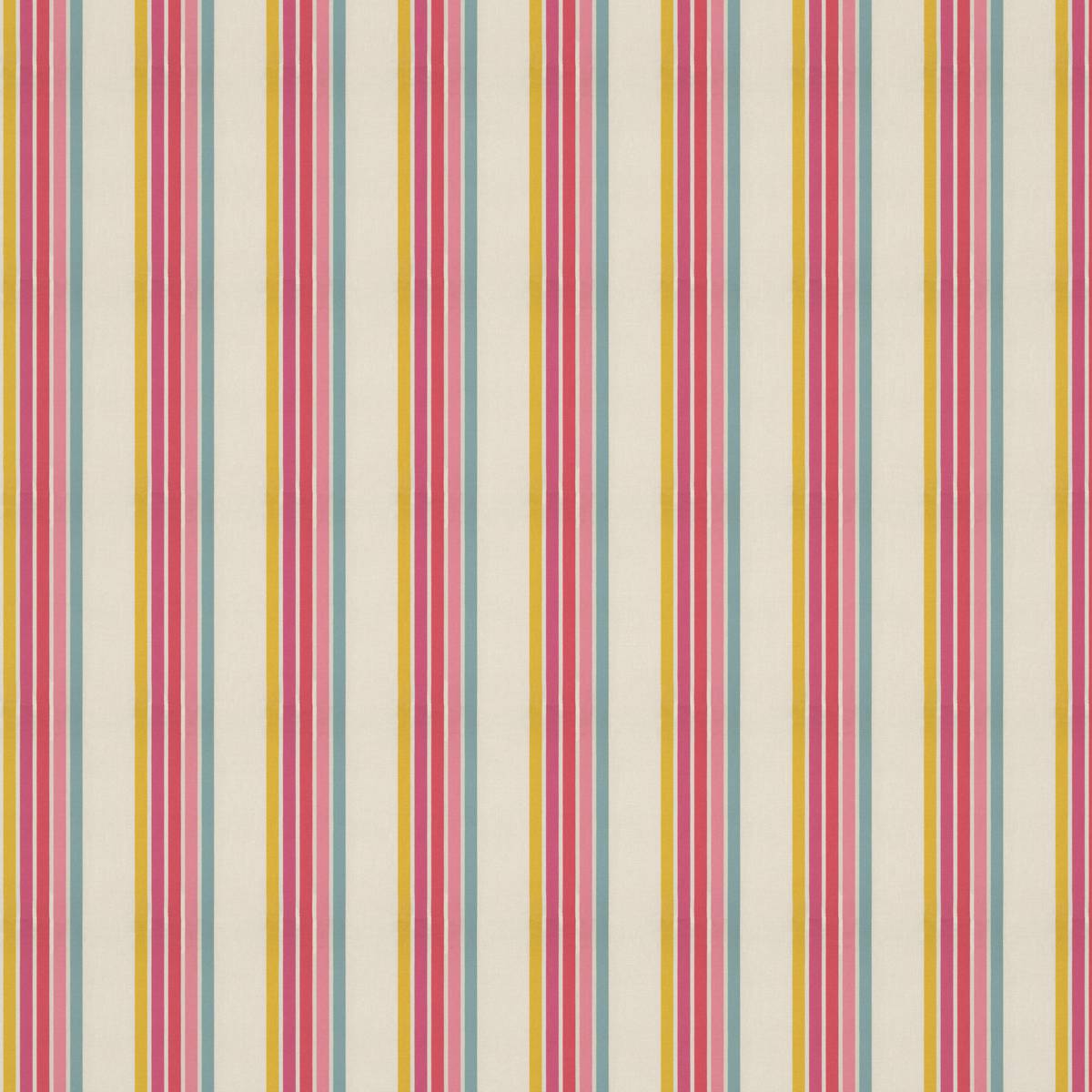 Helter Skelter Stripe Cherry/Blossom/Pineapple/Sky Fabric by Harlequin