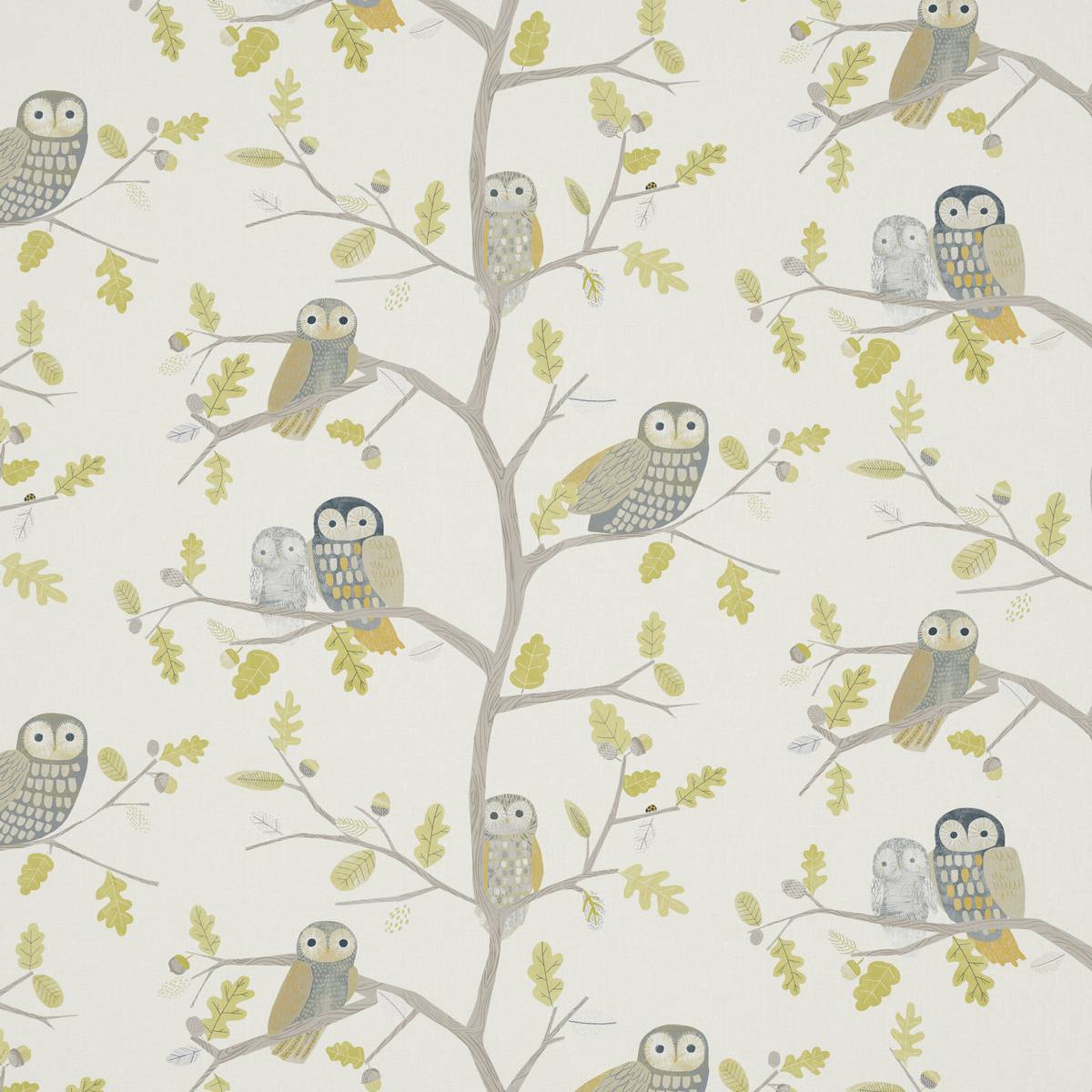 Little Owls Kiwi Fabric by Harlequin