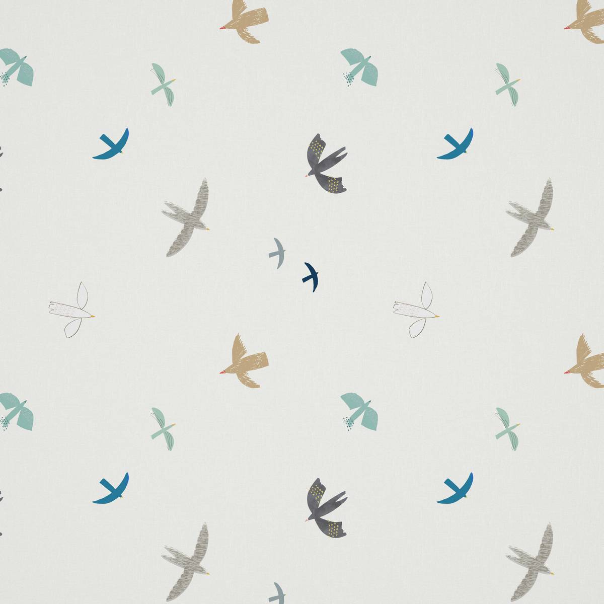 Skies Above Duck Egg/Linen Fabric by Harlequin