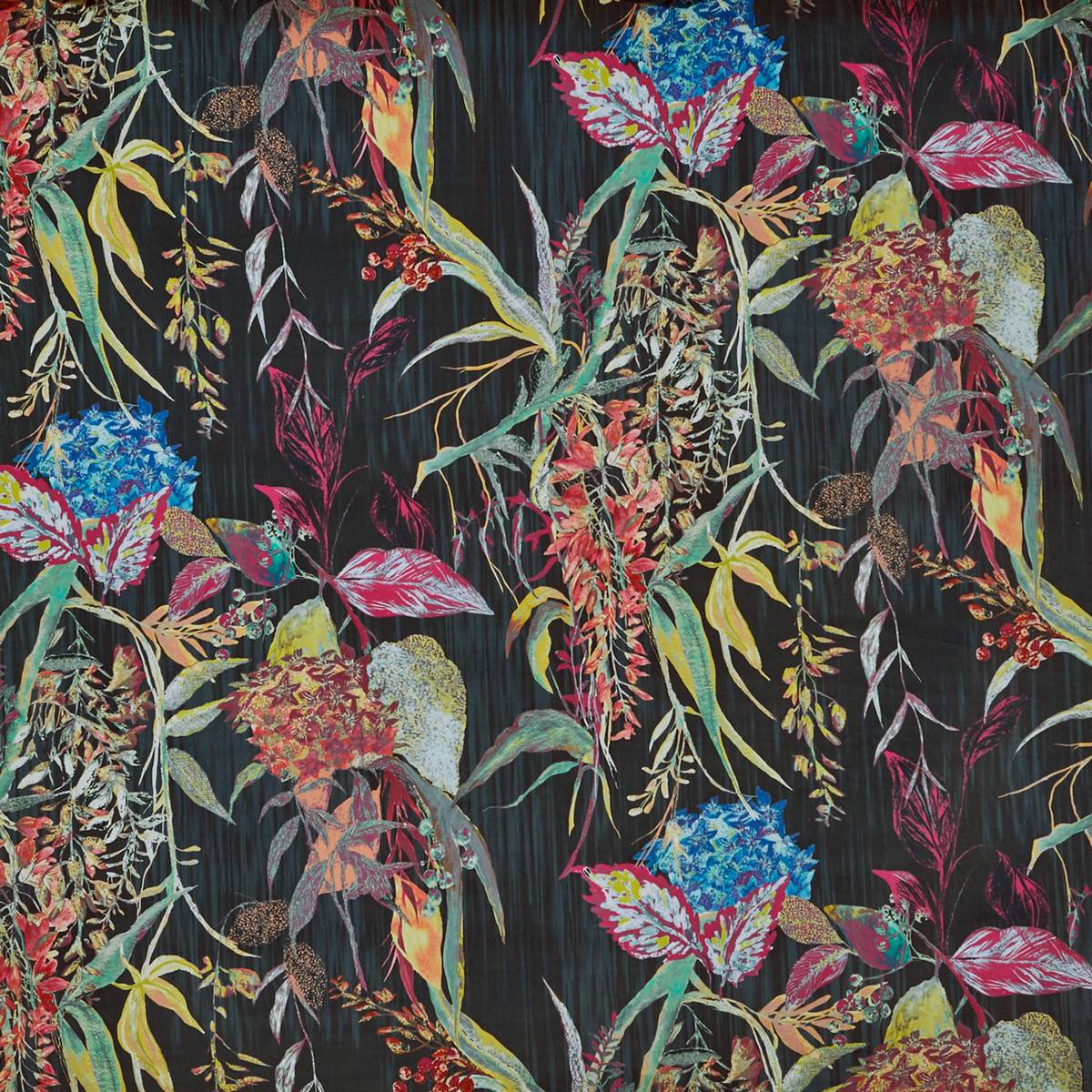 Botanist Ebony Fabric by Prestigious Textiles