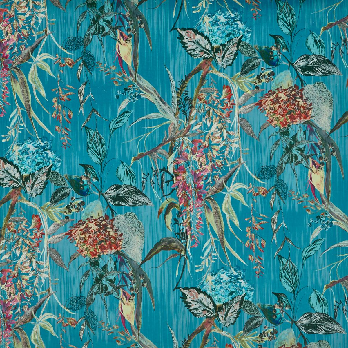Botanist Peacock Fabric by Prestigious Textiles