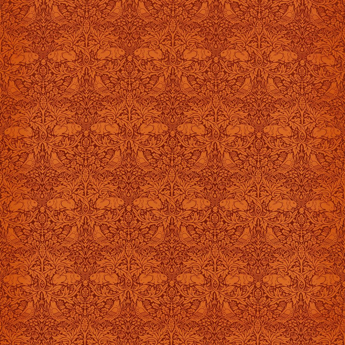 Brer Rabbit Burnt Orange Fabric by William Morris & Co.