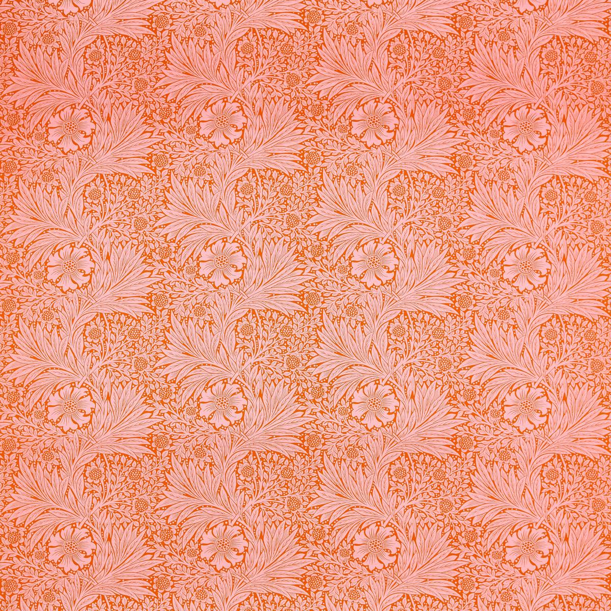 Marigold Orange/Pink Fabric by William Morris & Co.