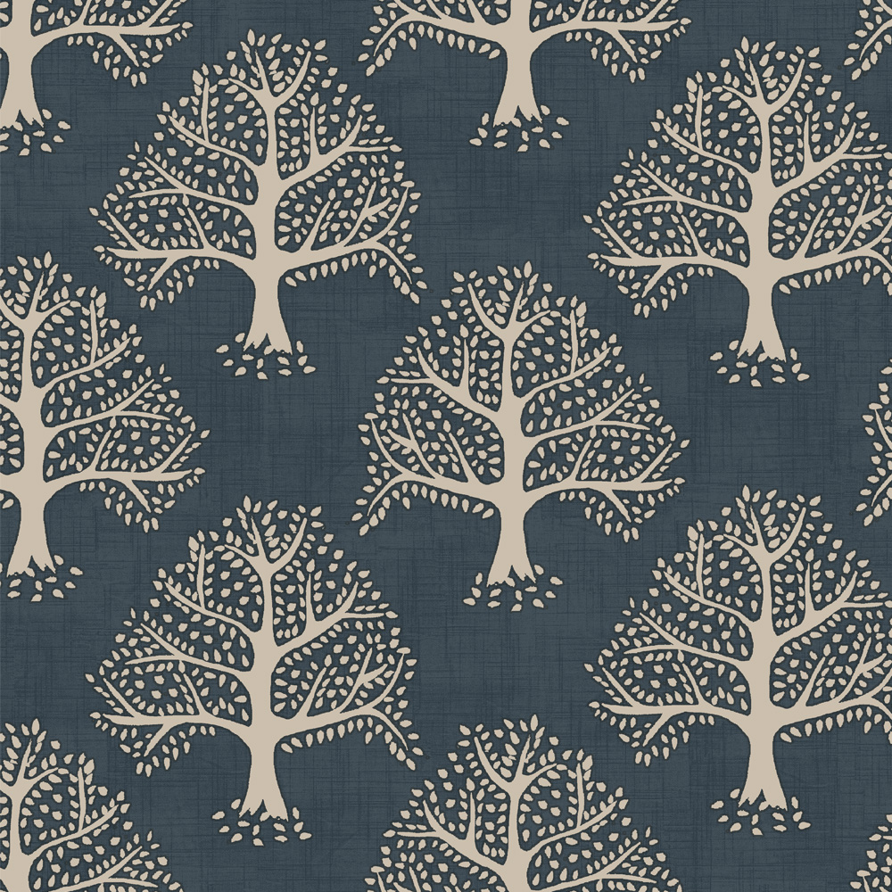 Great Oak Midnight Fabric by iLiv