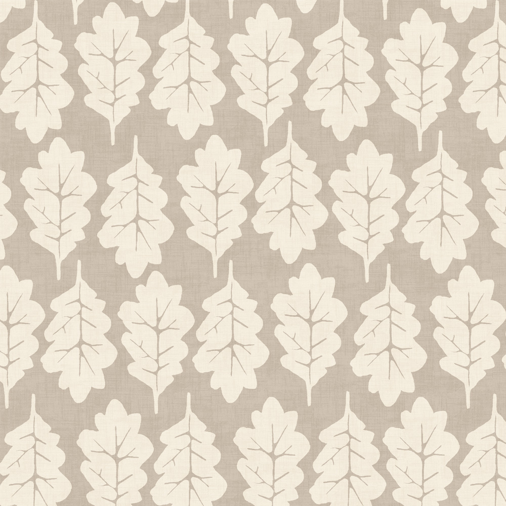 Oak Leaf Oatmeal Fabric by iLiv