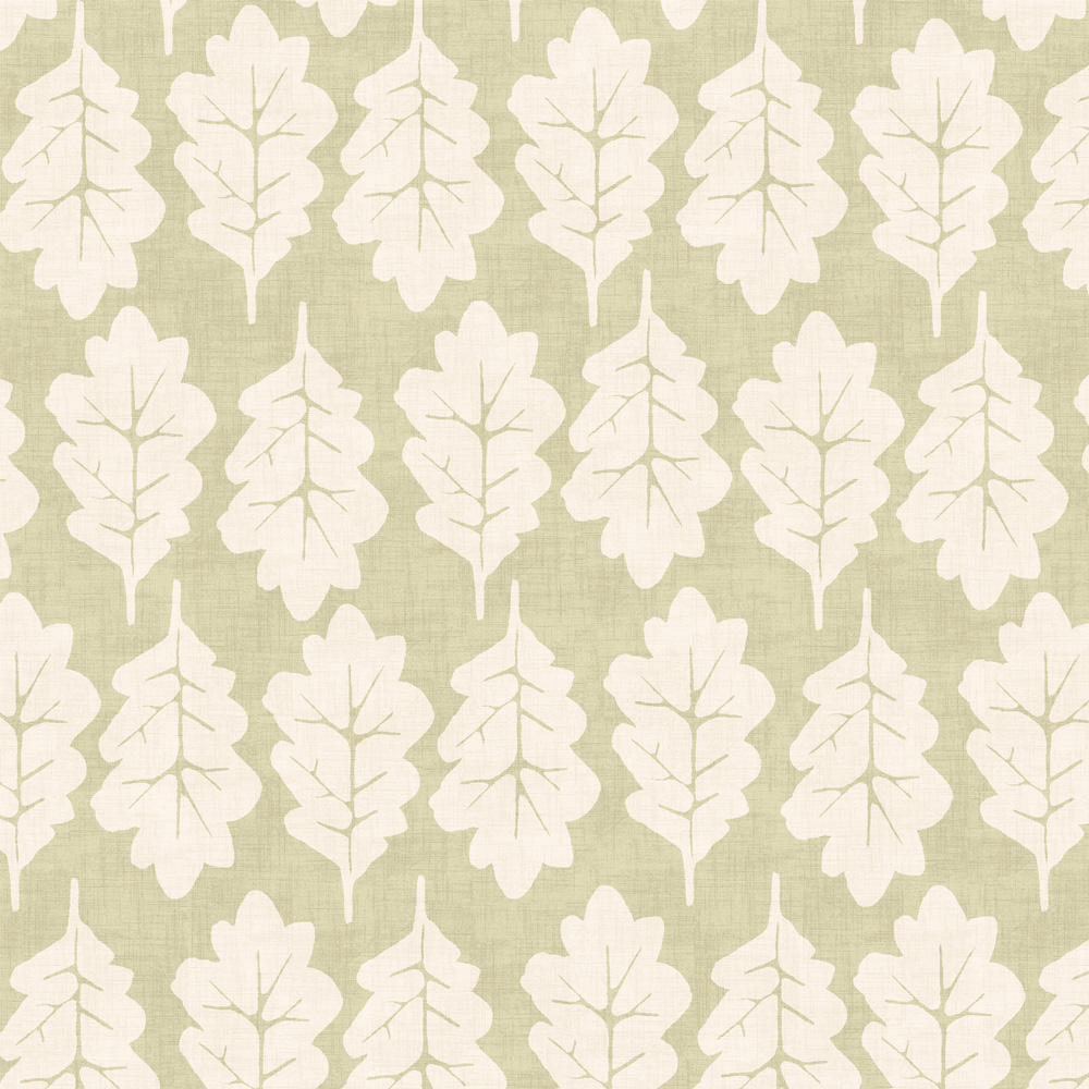 Oak Leaf Willow Fabric by iLiv
