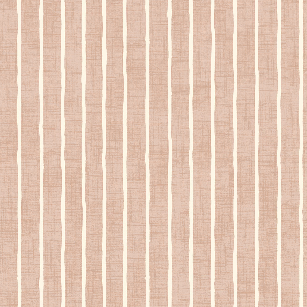Pencil Stripe Coral Fabric by iLiv