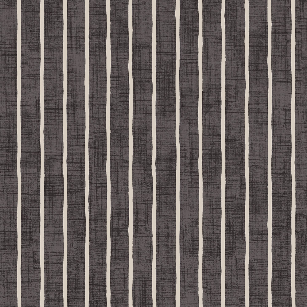 Pencil Stripe Ebony Fabric by iLiv