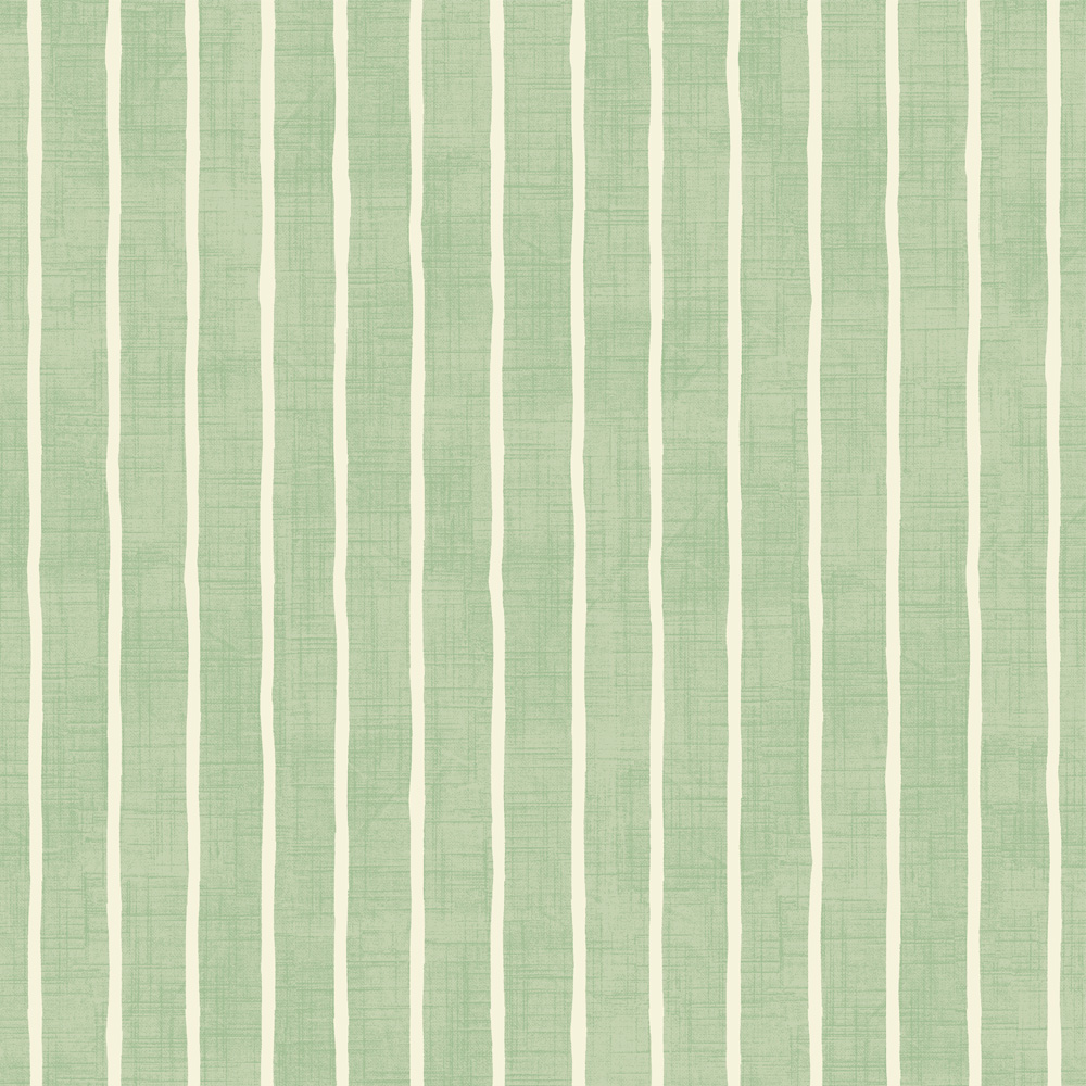 Pencil Stripe Lemongrass Fabric by iLiv