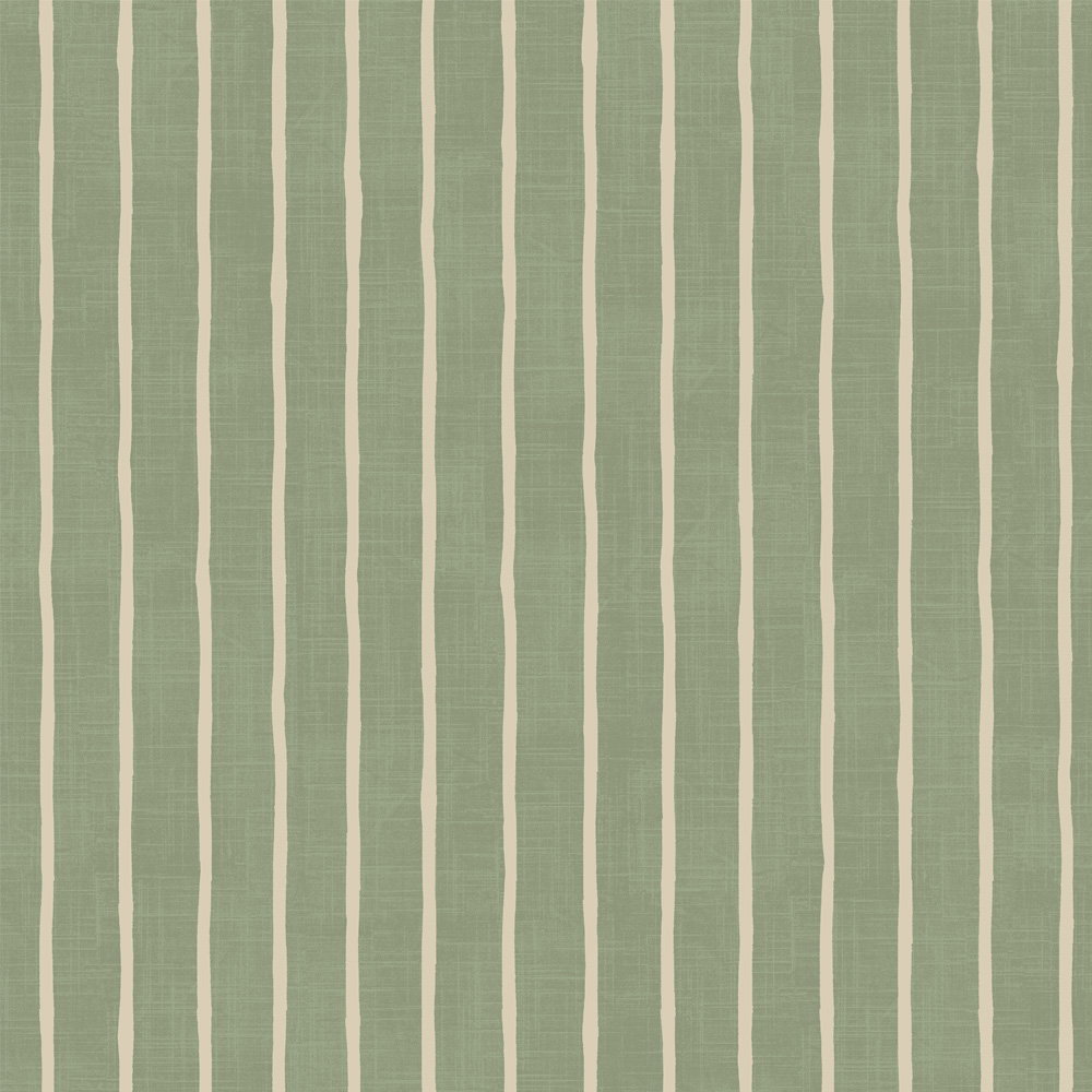 Pencil Stripe Lichen Fabric by iLiv