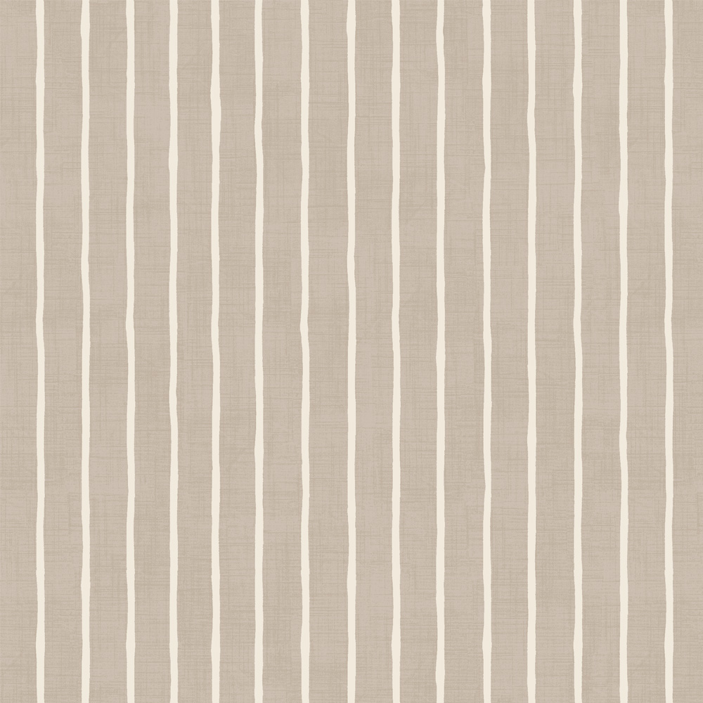 Pencil Stripe Oatmeal Fabric by iLiv